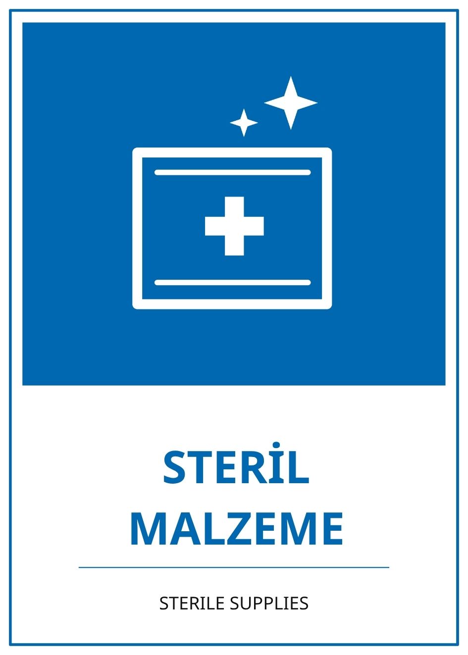 Hastane Stril Malzeme PVC ISG Levha 21x30CM