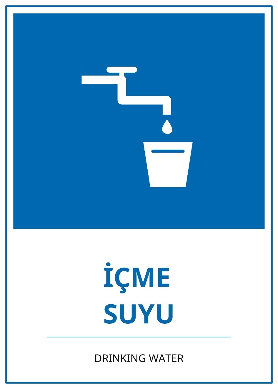 Hastane İçme Suyu PVC ISG Levha 21x30CM Hastane İçme Suyu PVC ISG Levha 21x30CM