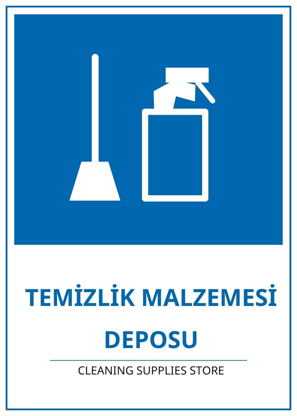 Hastane Temizlik Malzemesi Deposu PVC ISG Levha 21x30CM