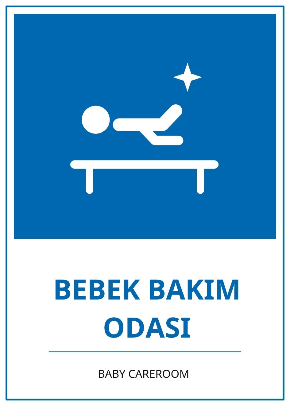 Hastane Bebek Bakım Odası PVC ISG Levha 21x30CM