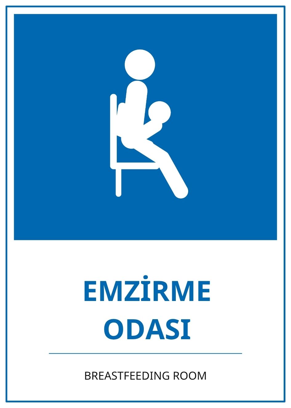 Hastane Emzirme Odası PVC ISG Levha 21x30CM