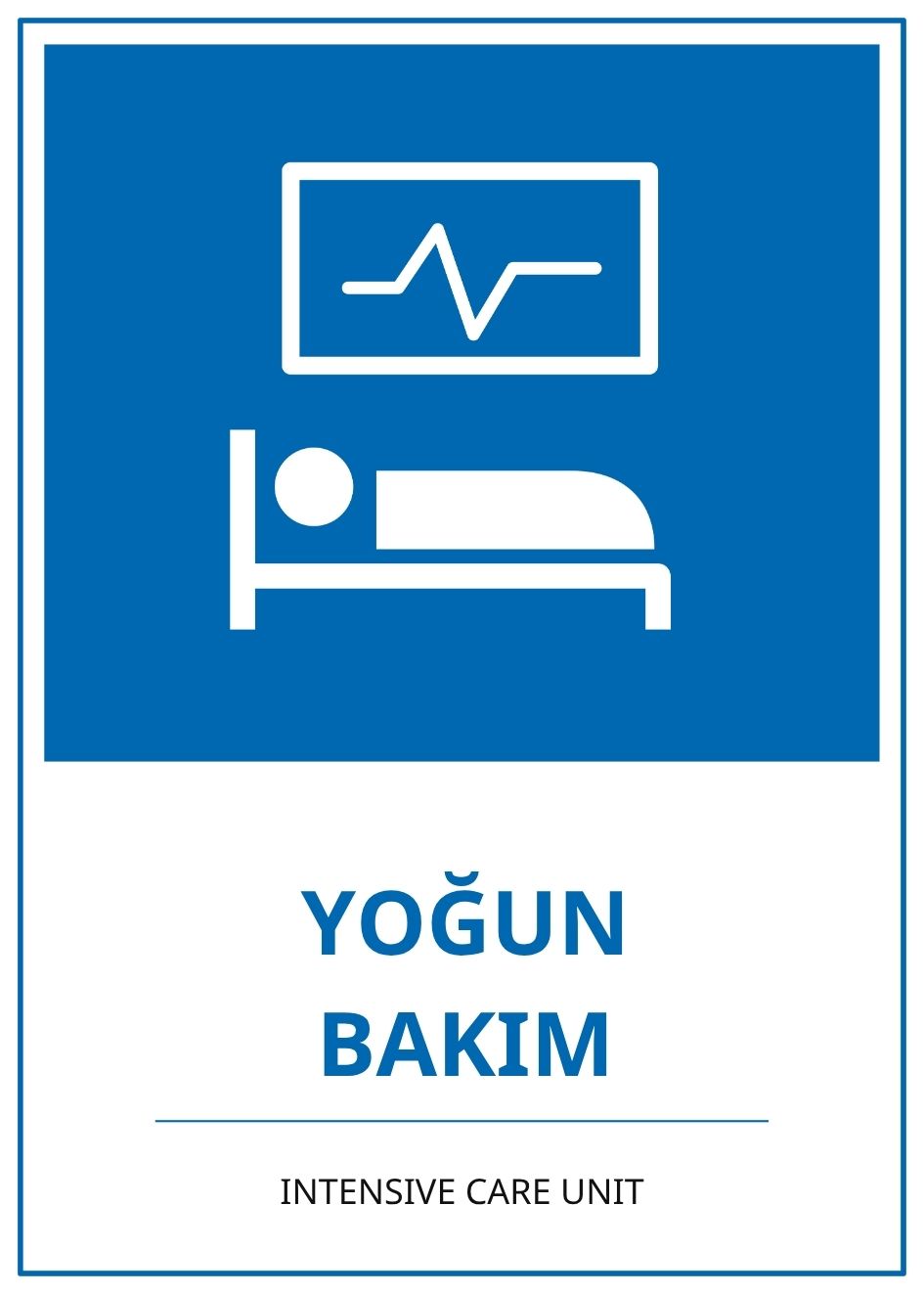 Hastane Yoğun Bakım PVC ISG Levha 21x30CM
