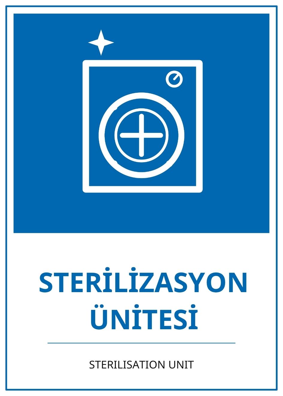Hastane Sterilizasyon Ünitesi PVC ISG Levha 21x30CM