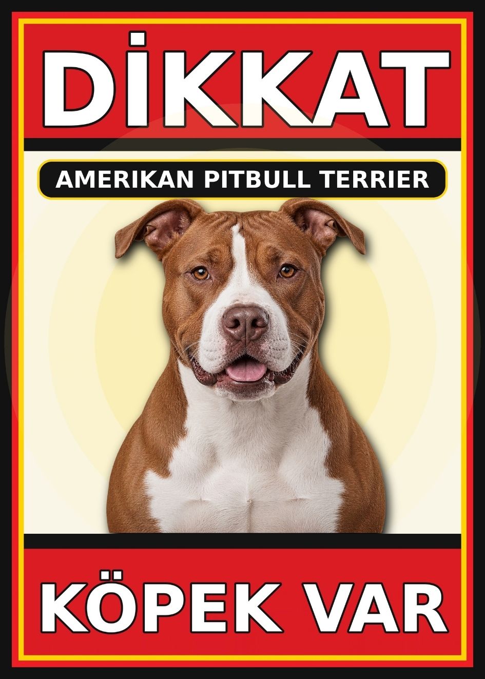 Amerikan Pitbull Terrier Dikkat Köpek Var Levhası 21x30 cm UV Baskılı PVC Uyarı Tabelası Amerikan Pitbull Terrier Dikkat Köpek Var Levhası 21x30 cm UV Baskılı PVC Uyarı Tabelası