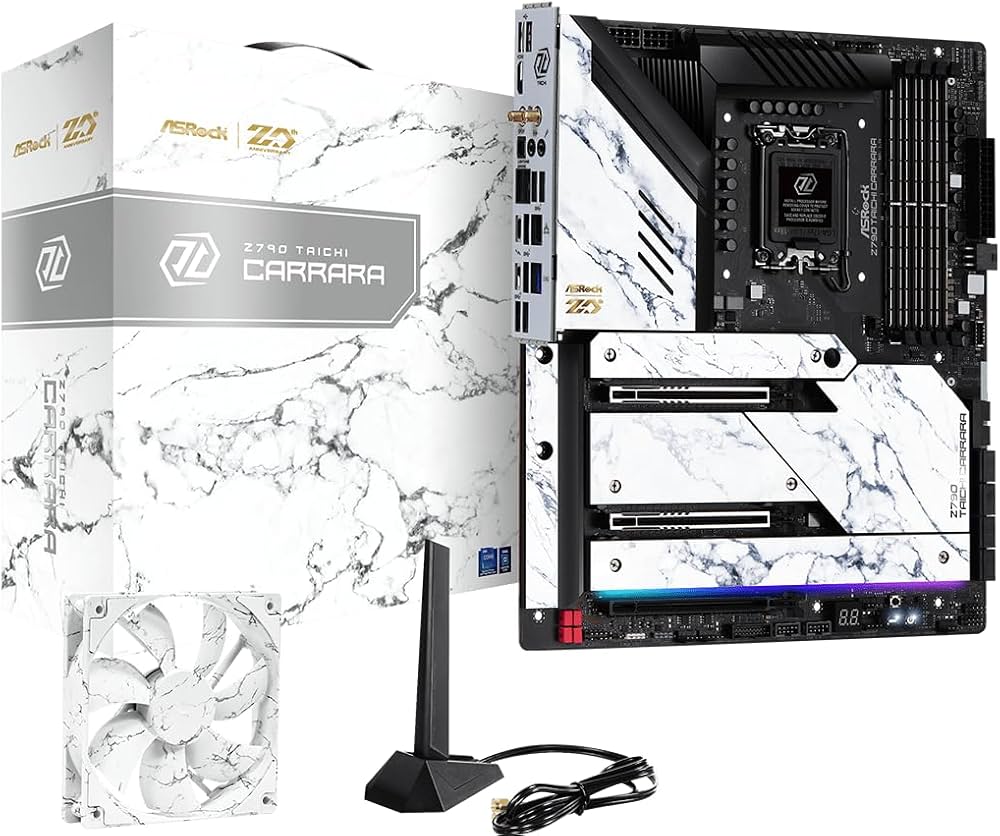 ASRock Z790 Taichi Carrara WiFi RGB EATX Anakart Intel LGA1700, DDR5, 5x M.2 SSD, 8K 60Hz, Thunderbolt, USB Type-C, WiFi 6E