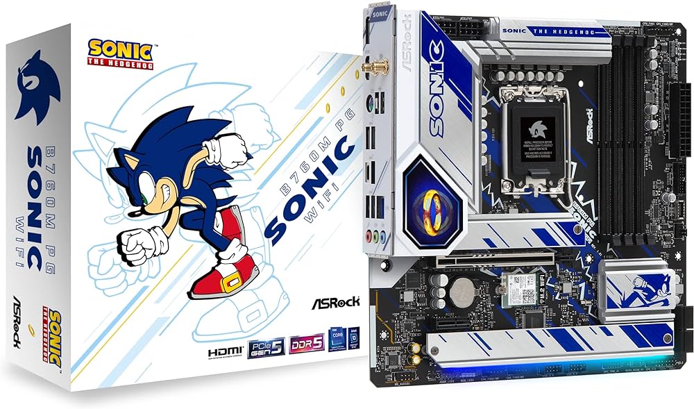 ASRock B760M Phantom Gaming Sonic WiFi RGB Micro ATX Anakart Intel LGA1700, DDR5, 3x M.2 SSD, 8K 60Hz, USB Type-C, WiFi 6E