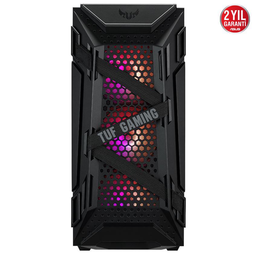 ASUS TUF GAMING GT301 ADRESLENEBILIR RGB FANLI TEMPERLI CAM USB 3.1 VGA TUTUCU YOK ATX OYUNCU KASASI