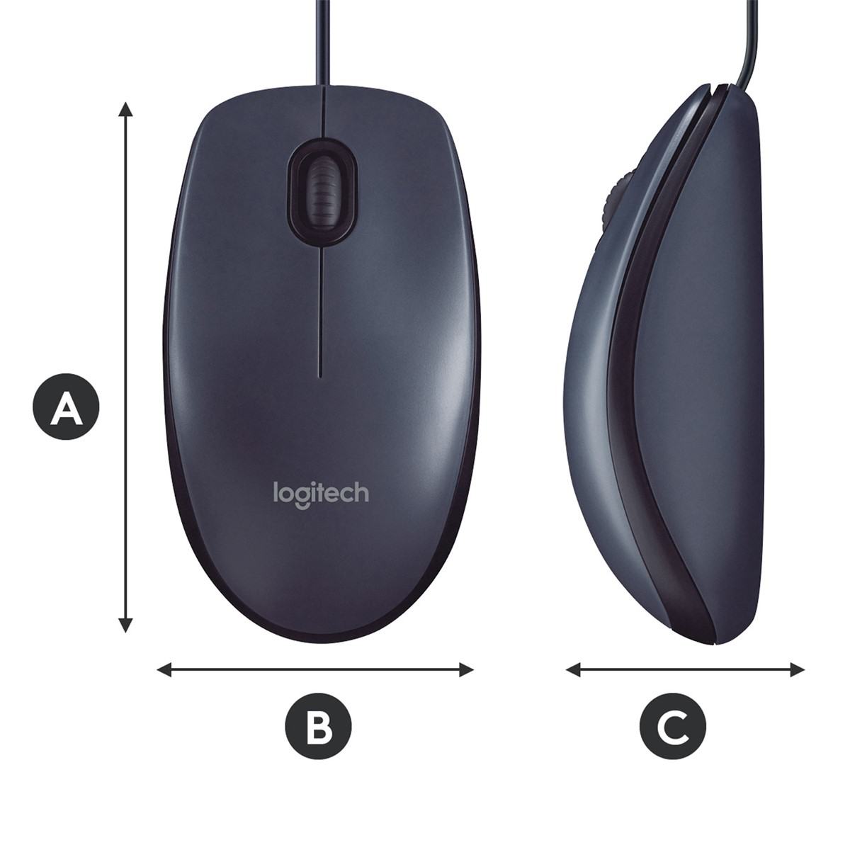 LOGITECH B100 OPTIK USB MOUSE-SIYAH 910-003357