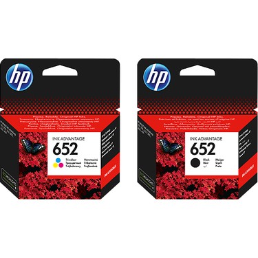 HP F6V25AE + F6V24AE 652 SIYAH + RENKLI KARTUS SETI