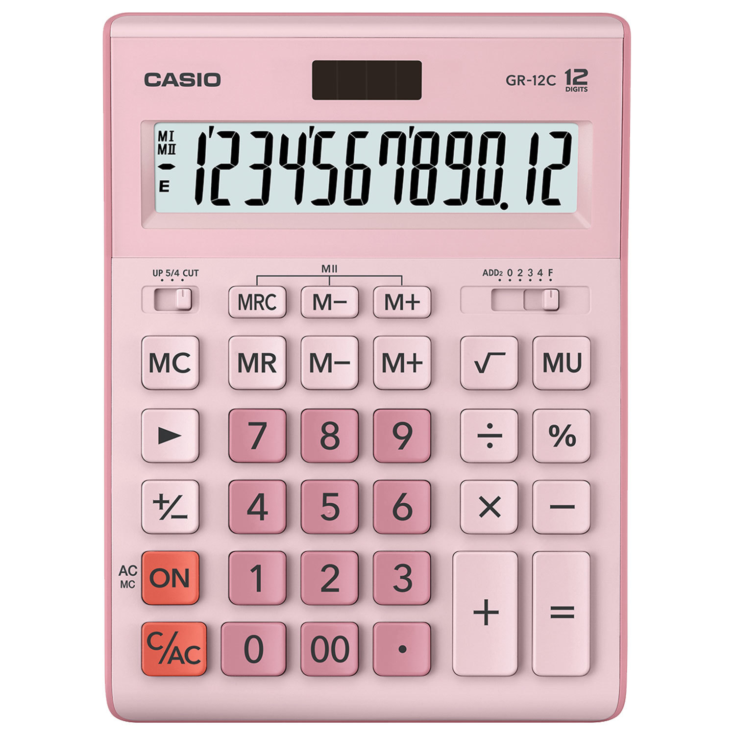 CASIO GR-12C-PK 12 HANE PEMBE MASA USTU HESAP MAKINESI