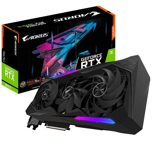 GIGABYTE AORUS GEFORCE RTX3070TI MASTER 8G LHR GV-N307TAORUS M-8GD 8GB 256BIT DX12 EKRAN KARTI