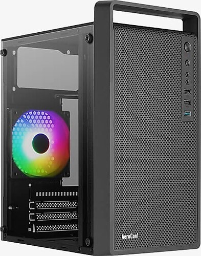 AEROCOOL AE-CS109G600 CS-109 600W 1X120MM FRGB USB 3.0 MICRO ATX-MINI ITX SIYAH KASA