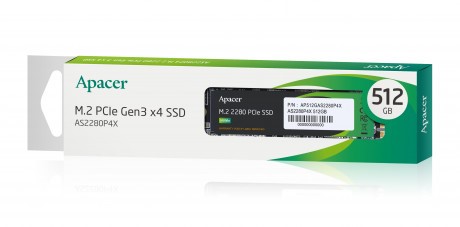 APACER  AP512GAS2280P4X-1 512 GB 2100-1500 MB/S M.2 PCIE GEN3X4 SSD