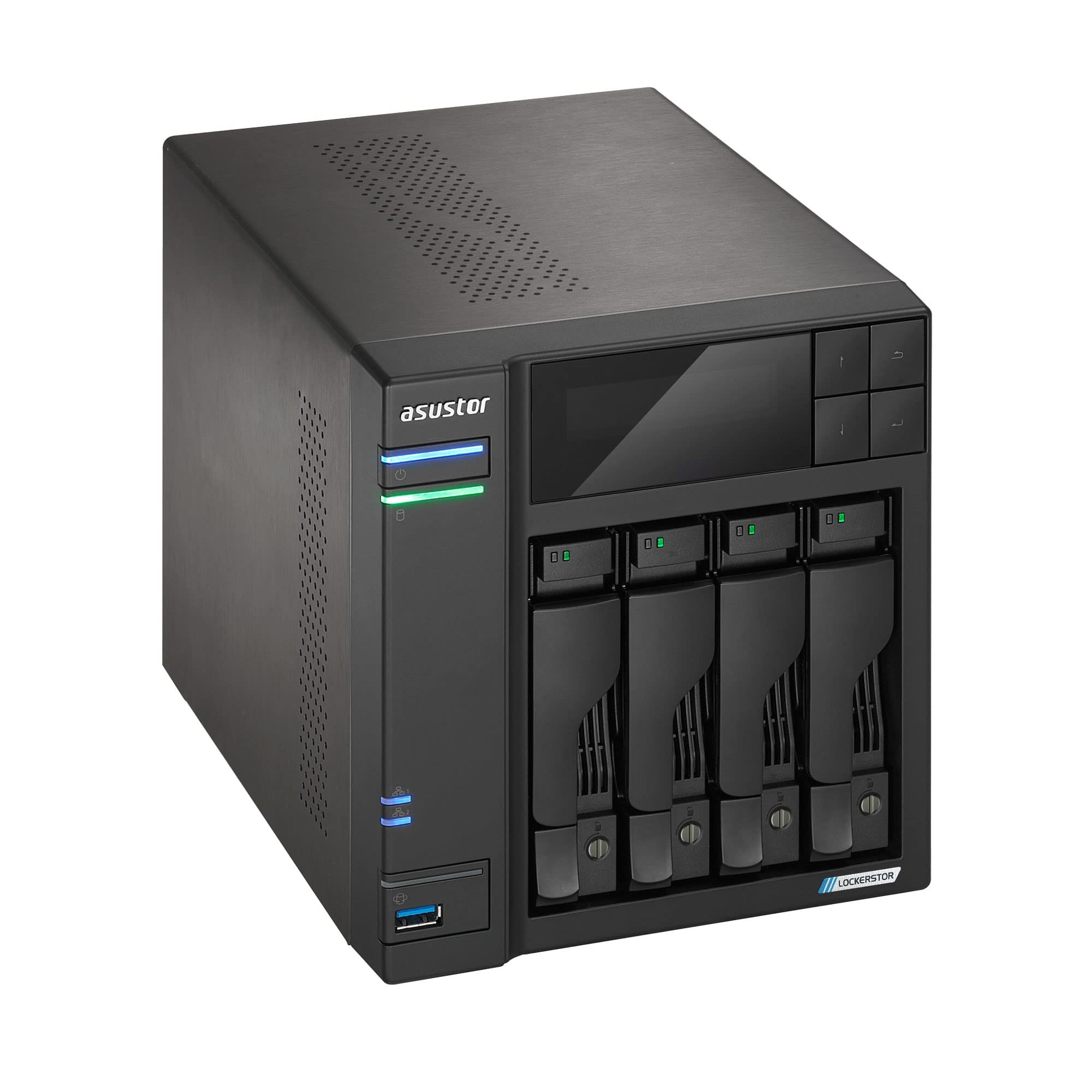 ASUSTOR AS6704T INTEL N5105 4 YUVALI (4X22TB DESTEGI) 4GB DDR4(16GB RAM DESTEGI) M.2 X4 PCIE X1 2.5GBE X2 USB 3.2 X3