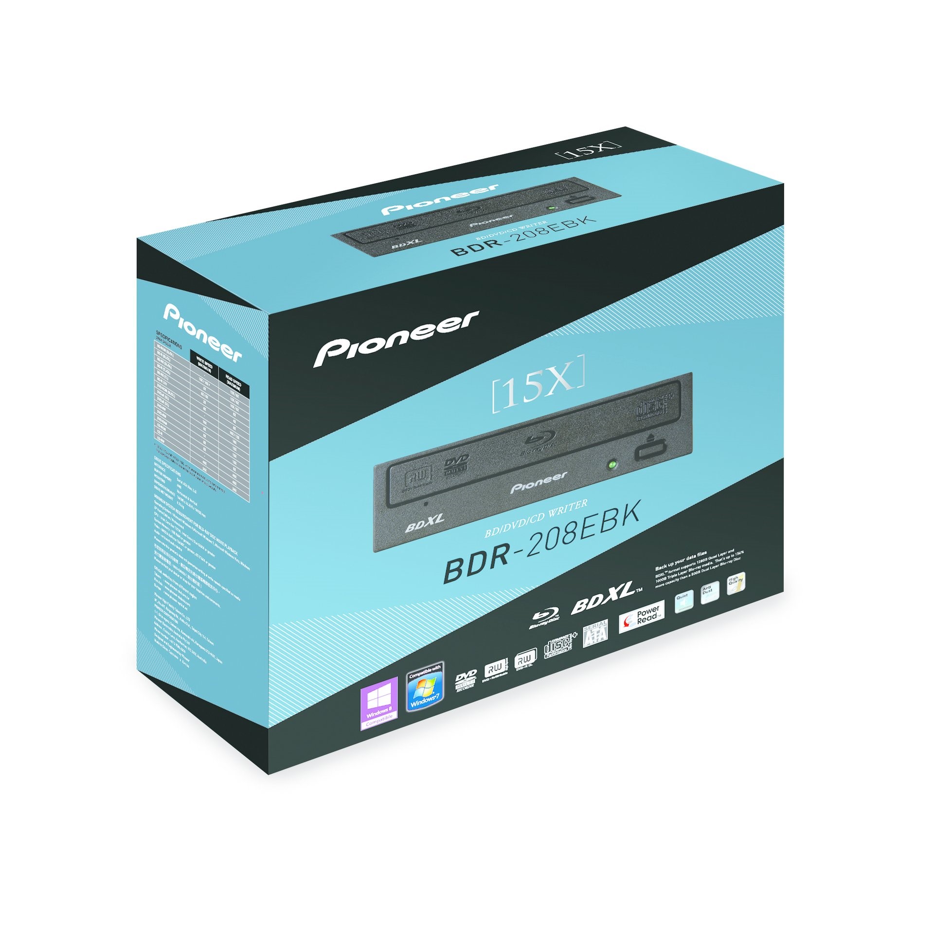 PIONEER BDR-208EBK (BD-R3) 15X BLU-RAY 128GB MULTILAYER OPTIK YAZICI