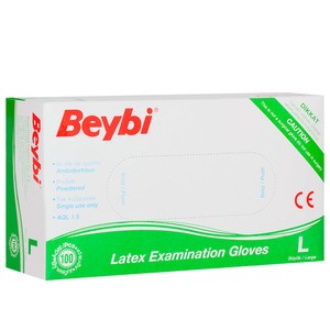 BEYBI LATEKS PUDRALI (L) LARGE BEDEN MUAYENE ELDIVEN 100LU PAKET