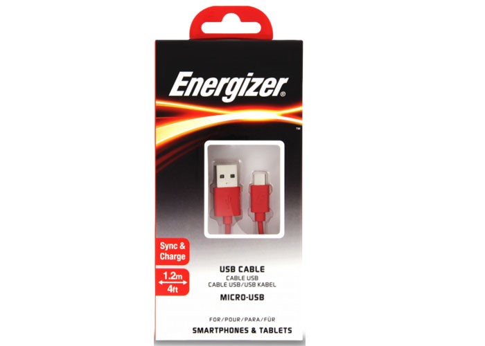 ENERGIZER C12UBMCGRD4 1.2M FLAT MICRO KIRMIZI USB KABLOSU