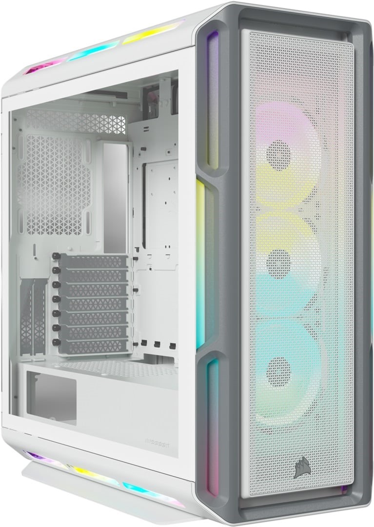 CORSAIR CASE - CC-9011231-WW ICUE 5000T RGB TEMPERED GLASS MID-TOWER ATX PC CASE — WHITE