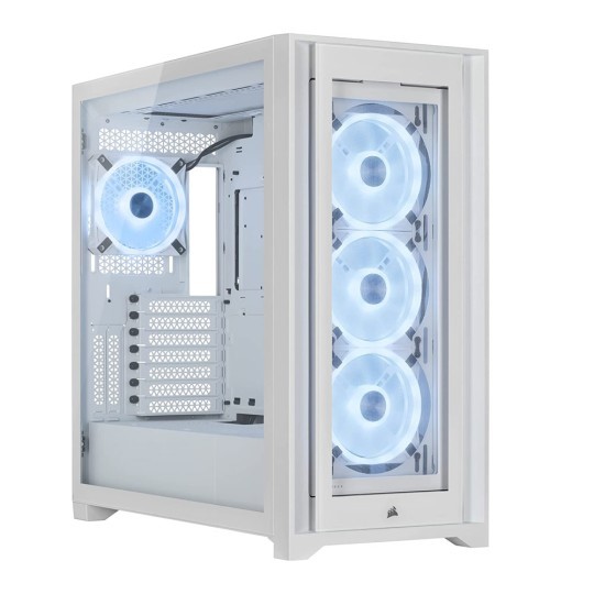 CORSAIR CC-9011233-WW ICUE 5000X RGB QL EDITION 4X120MM FAN DAHILI RGB KONTROLCU FULL TOWER SMART BILGISAYAR KASASI BEYAZ