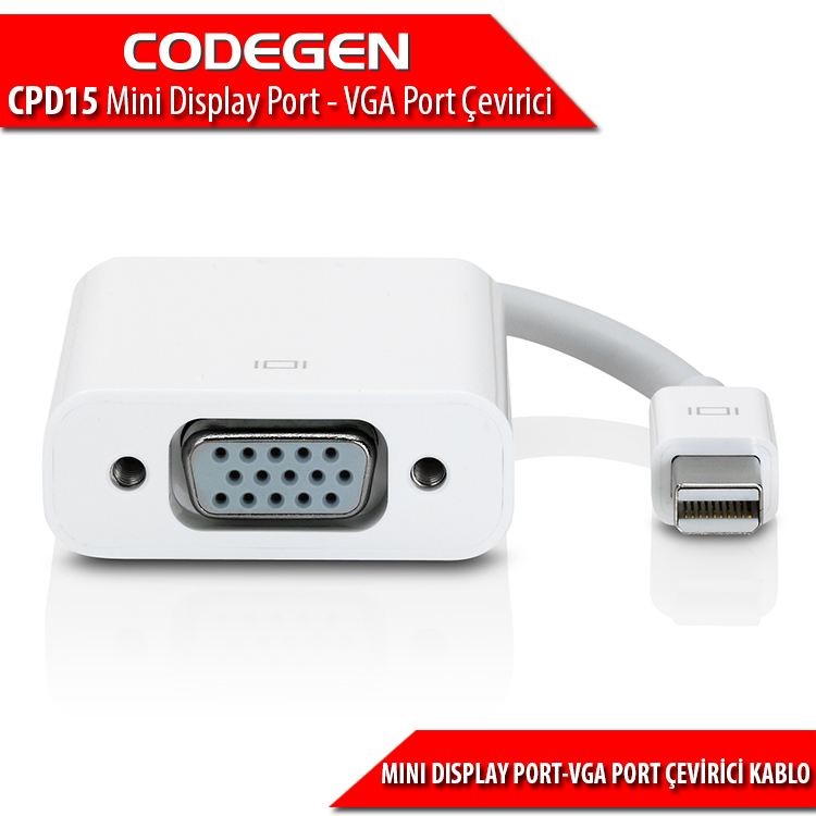 CODEGEN (CDP15) MINI DISPLAY PORT TO VGA DONUSTURUCU...