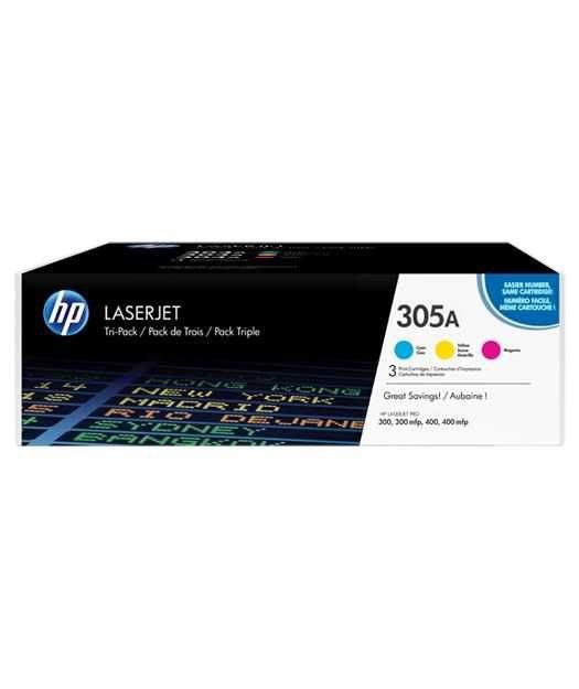 HP CF370AM (305A) CAMGOBEGI-MACENTA-SARI 3 LU PAKET TONER 2.600 SAYFA