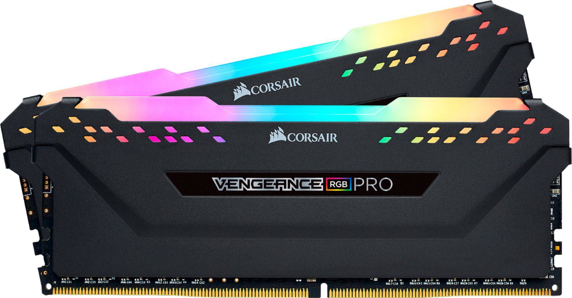 CORSAIR RAM -CMW32GX4M2E3200C16 VENGEANCE® RGB PRO 32GB (2 x 16GB) DDR4 DRAM 3200MHz C16 Memory Kit — Black