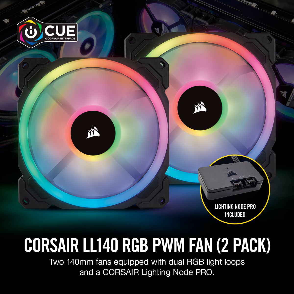 CORSAIR LL140 140MM RGB KASA FANI 2'LI KUTU (CO-9050074-WW)