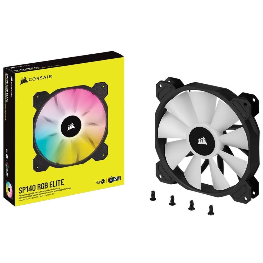 CORSAIR FAN - CO-9050110-WW iCUE SP140 RGB ELITE Performance 140mm PWM Fan — Single Pack