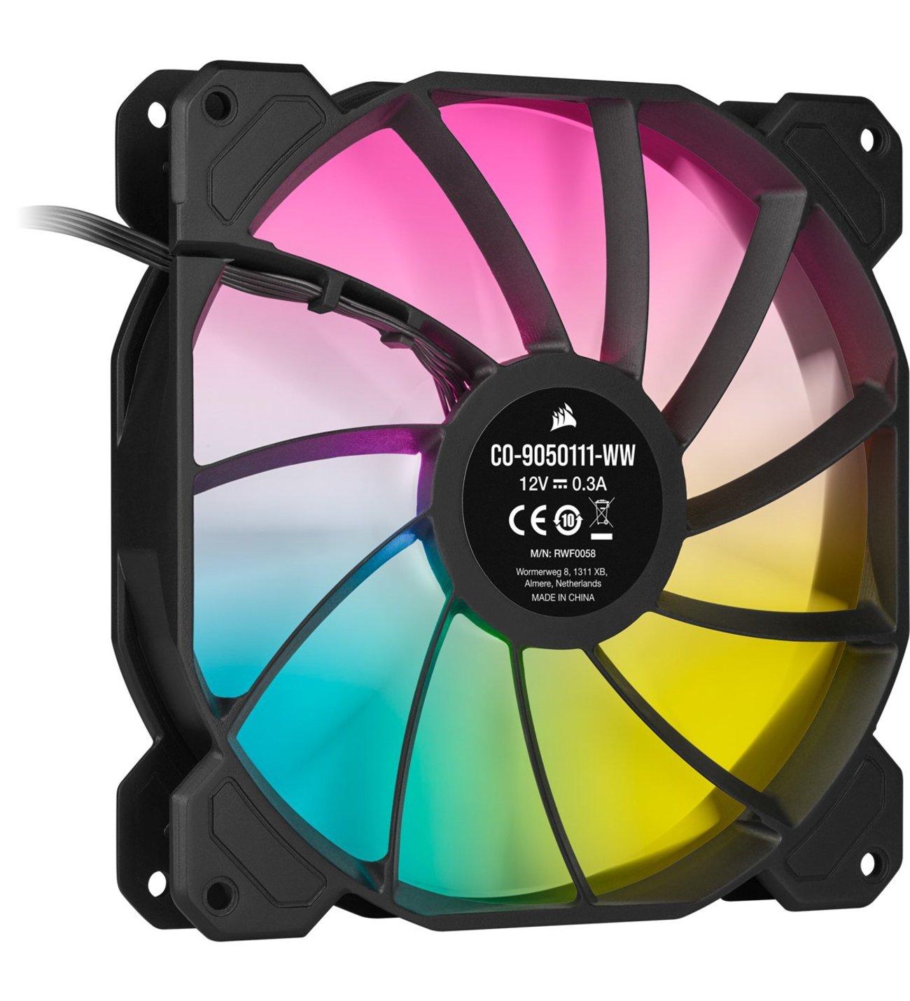 CORSAIR FAN - CO-9050111-WW iCUE SP140 RGB ELITE Performance 140mm PWM Fan — Dual Fan Kit with Lighting Node CORE