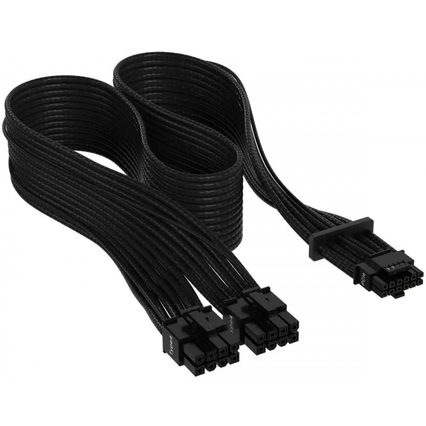 CORSAIR POWER CORD - CP-8920331 PREMIUM KUMAS GIYDIRME 12+4PIN PCIE GEN 5 12VHPWR 600W KABLO, TYPE 4, SIYAH