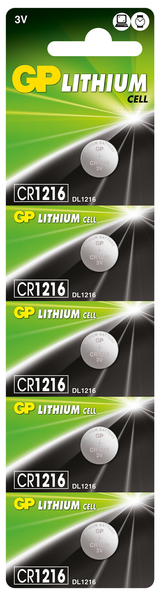 GP CR1216-C5 3V LITYUM DUGME PIL 5'LI PAKET