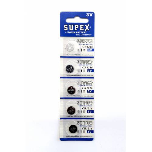 SUPEX CR1216-C5 3V LITYUM DUGME PIL 5'LI PAKET