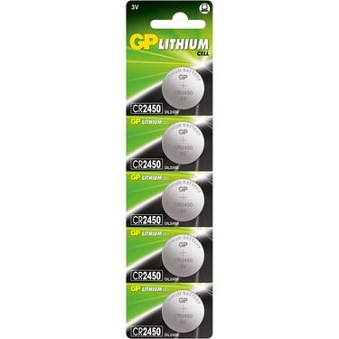 GP CR2450-C5 3V LITYUM DUGME PIL 5'LI PAKET