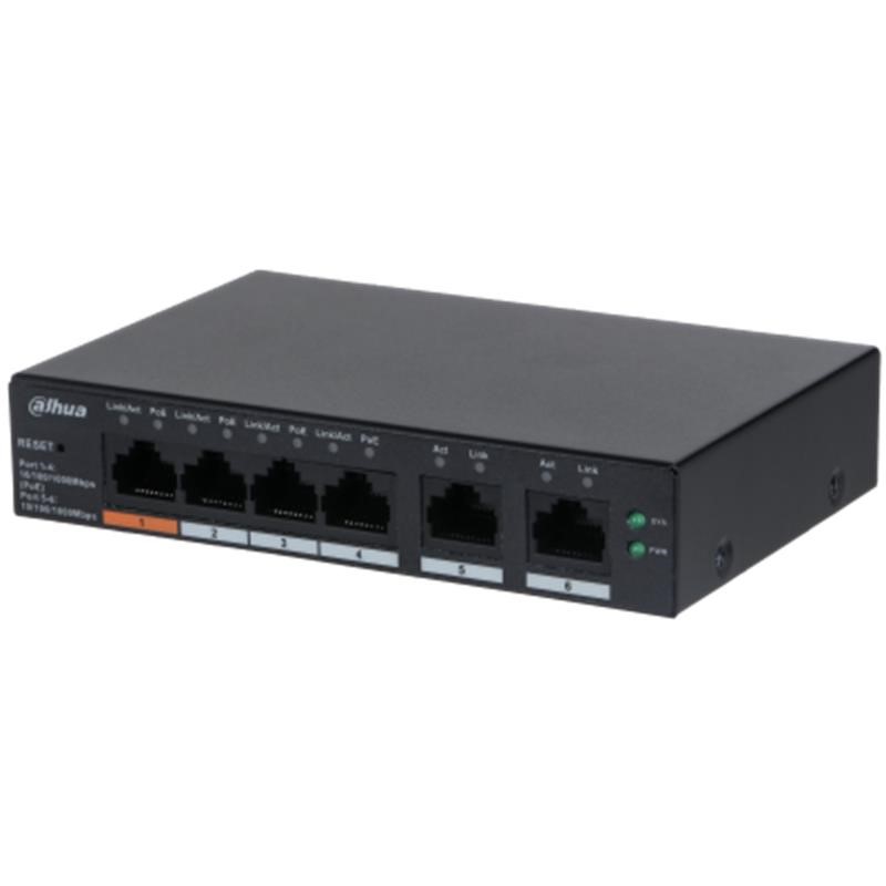 DAHUA CS4006-4GT-60 4 PORT GIGABIT+1 PORT GIGABIT UPLINK CLOUD YONETILEBILIR 65W POE SWITCH