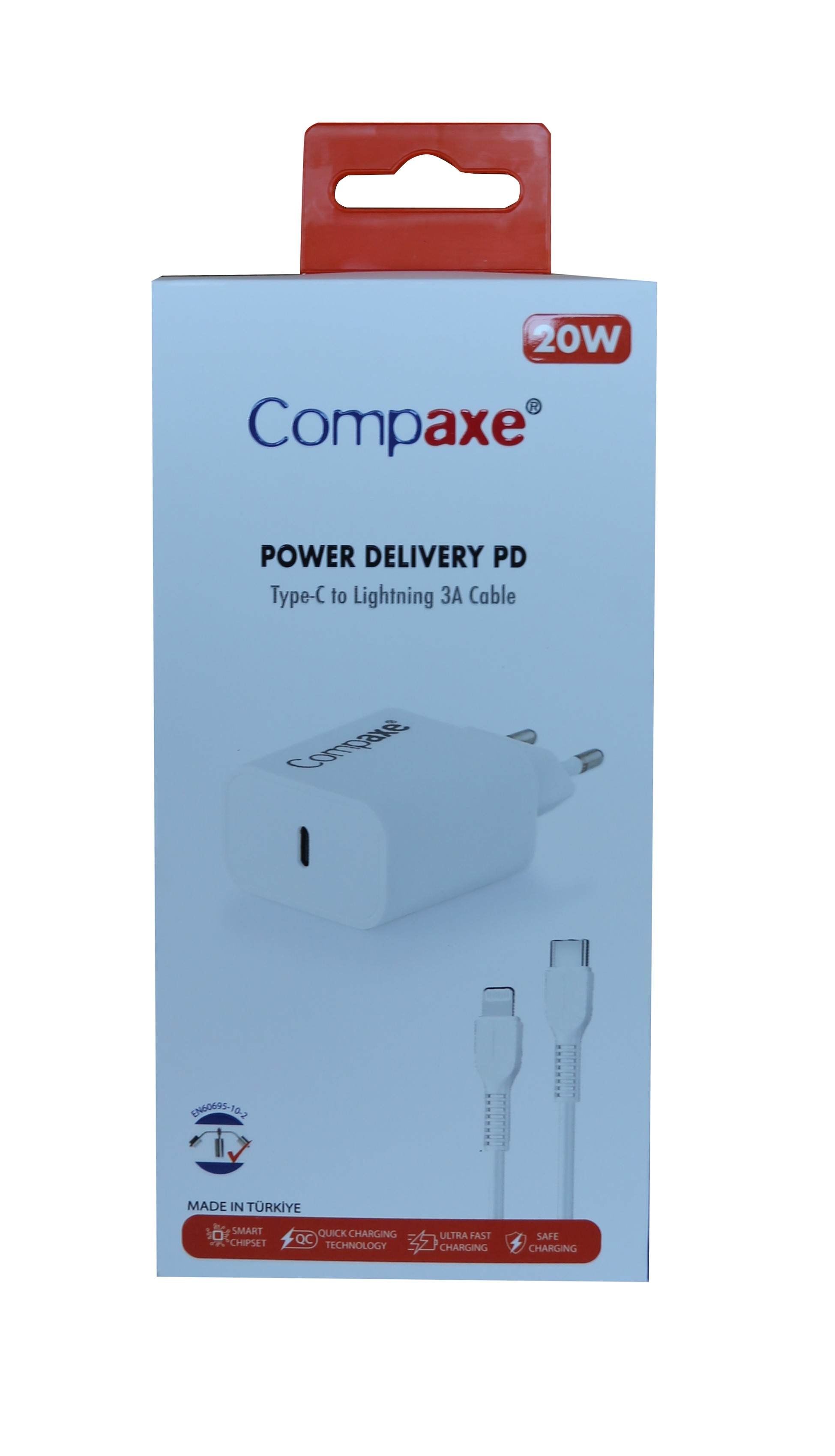 COMPAXE CTA-200TI 20W 5V 3A PD EV SARJ KAFA+TYPE-C SARJ KABLOSU