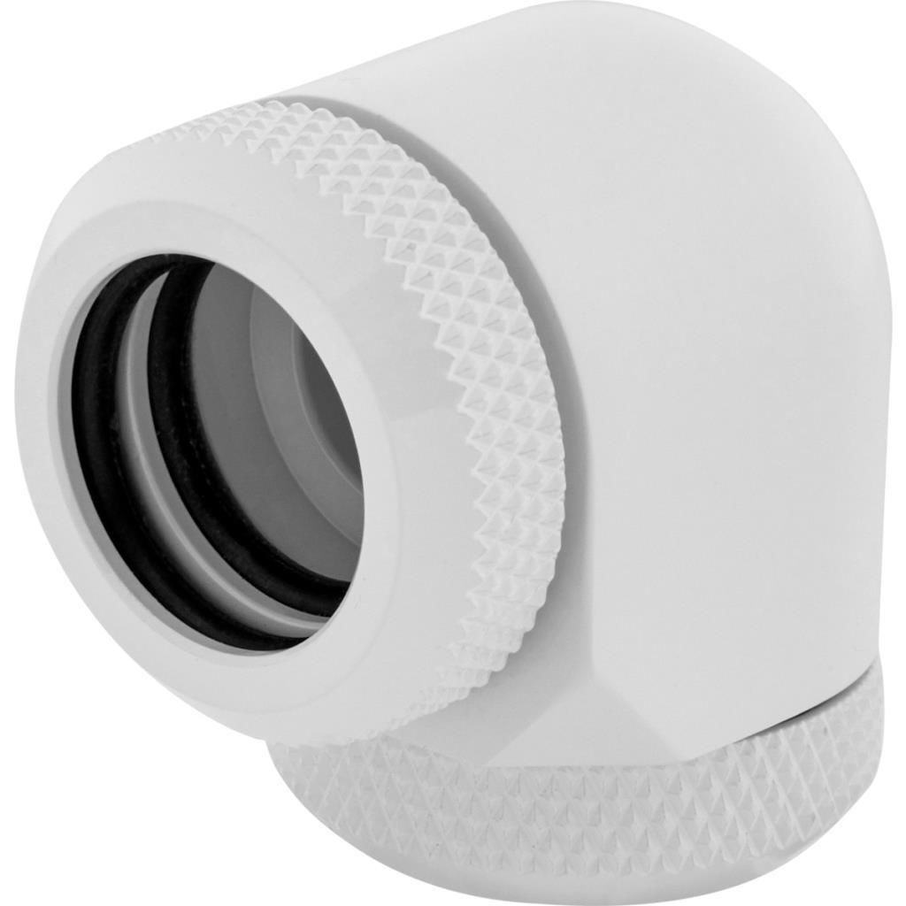 CORSAIR CX-9052020-WW FITTING (HARD TUBE),XF HARDLINE 2-PACK (90° ANGLED 14MM OD COMPRESSION; GLOSSY WHITE)