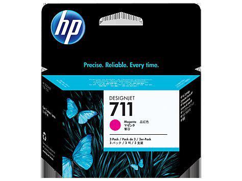 HP CZ135A (711) MACENTA 3 LU PAKET 29 ML GENIS FORMAT MUREKKEP KARTUSU