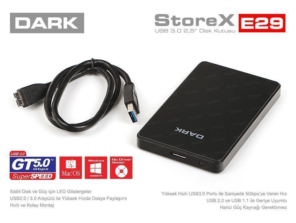 DK-AC-DSE29 DARK 2.5 INC SATA HARDDISK KUTUSU