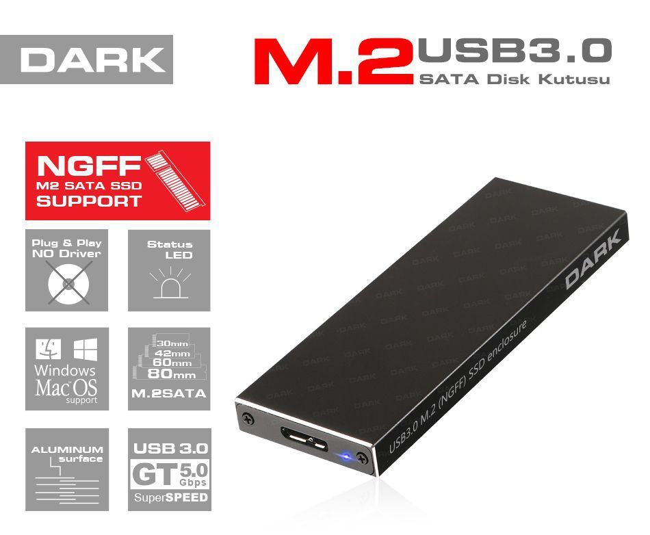 DK-AC-DSEM2 DARK M2 HARDDISK KUTUSU