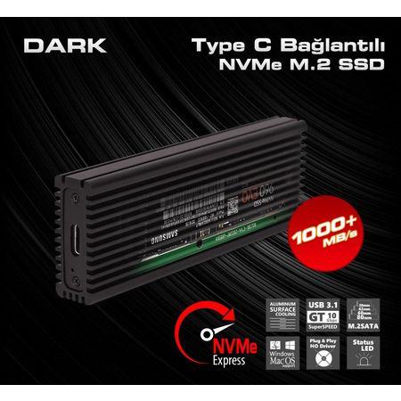 DK-AC-DSEM4 DARK M2 HARDDISK KUTUSU