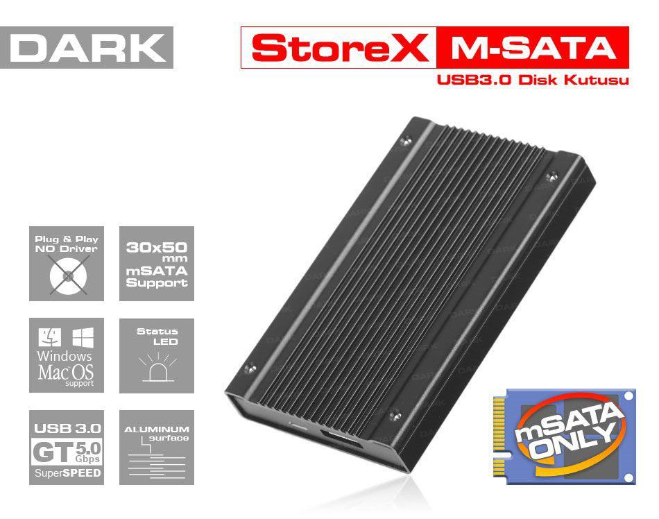 DK-AC-DSEMSATA DARK MSATA HARDDISK KUTUSU