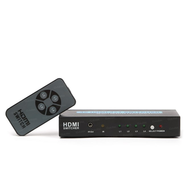 DARK 4 GIRIS - 1 CIKIS KUMANDALI HDMI 4K SWITCH