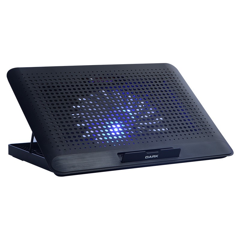 DARK DKACNBLNB LUNA  16CM LED FANLI, RPM, 6X YUKSEKLIK AYAR,2XUSB 15.6" LAPTOP SOGUTUCU SIYAH