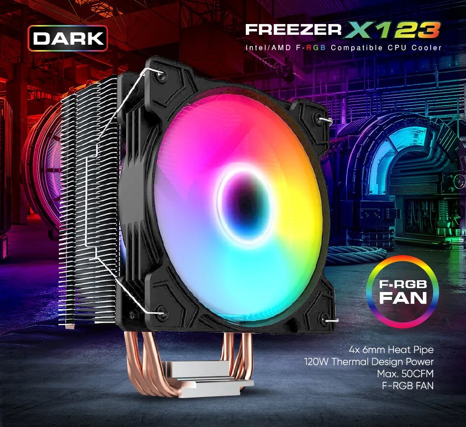 DARK FREEZER X123 775/115X/20XX/1200/AM2/AM3/AM4/AM5 RGB ISLEMCI SOGUT(DKCCX123)