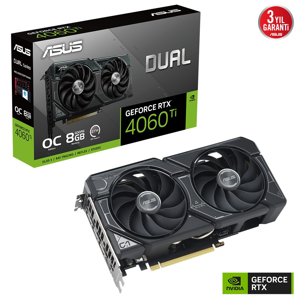 ASUS RTX4060TI 8GB GDDR6 128BIT 3XDP/HDMI (DUAL-RTX4060TI-O8...