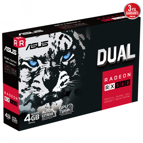 ASUS DUAL-RX560-4G 4GB GDDR5 HDMI DP 128BIT