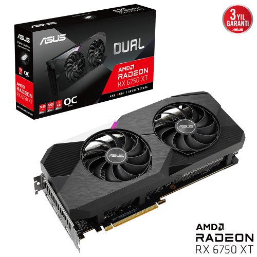 ASUS RADEON DUAL-RX6750XT-O12G 12GB GDDR6 192bit EKRAN KARTI