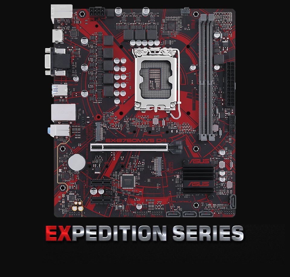 ASUS EX-B760M-V5 D4-CSM INTEL B760 LGA1700 DDR4 5333 HDMI VGA CIFT M2 USB3.2 2.5GBIT LAN MATX ASUS 5X PROTECTION III ASUS ICAFE LABS SERTIFIKALI ASUS CONTROL CENTER EXPRESS HEDIYELI