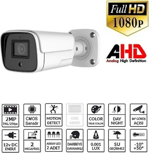 EZCOOL EZ-2040HD 2MP 3.6MM 2ARRAY AHD BULLET