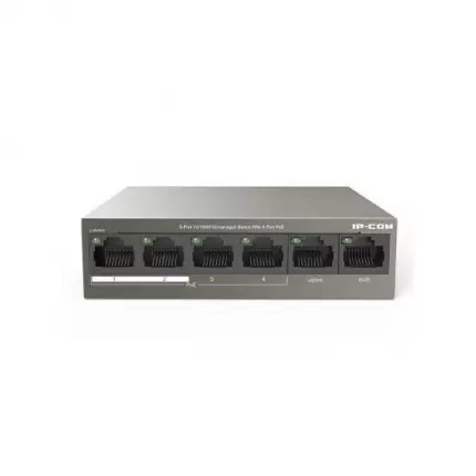 IP-COM F1106P-4-63W 4 PORT 10/100+2X10/100 UPLINK 58W POE SWITCH 